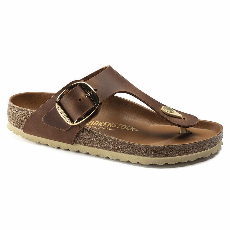 Gizeh Birkenstock Big Prackou Kozene Damske Hnede | SK 119BEX